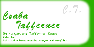 csaba tafferner business card